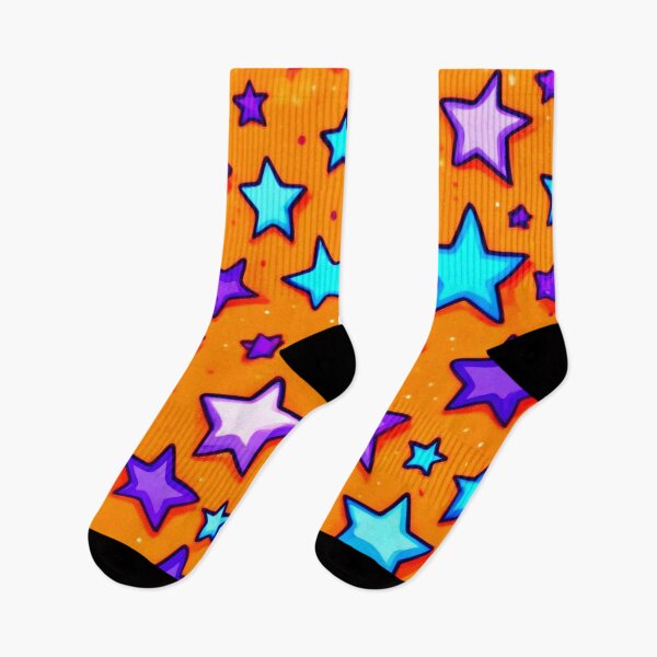 Item preview, Starry Skies: Orange & Purple Delight designed and sold by Health And Fitness Posts e-Store.
