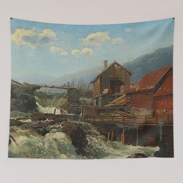 Item preview, Norwegian Landscape with River designed and sold by tomorrowsart.