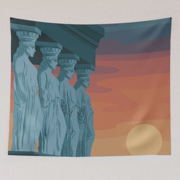 Item preview, Caryatids of the Erechtheion: Sunset designed and sold by art-by-soma.
