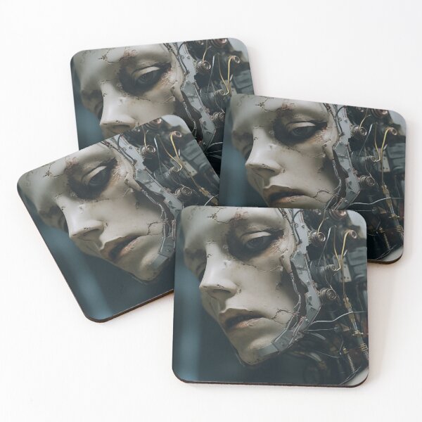 Item preview, Technological Transformation: The Haunting Faces of Cyborgs designed and sold by cyberartmaker.
