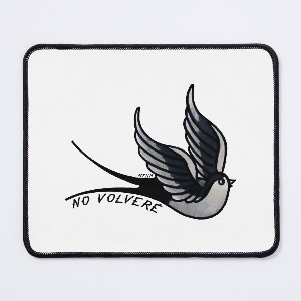 Item preview, I will not return black swallow tattoo designed and sold by emeteneme.