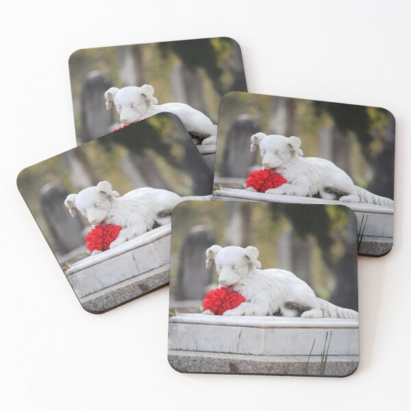 Item preview, Dog Tombstone With Red Flower designed and sold by Cynthia48.