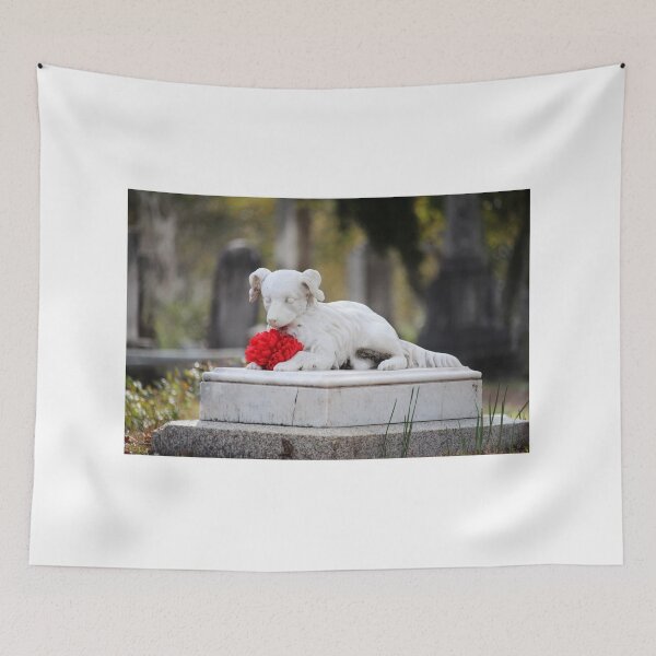 Item preview, Dog Tombstone With Red Flower designed and sold by Cynthia48.