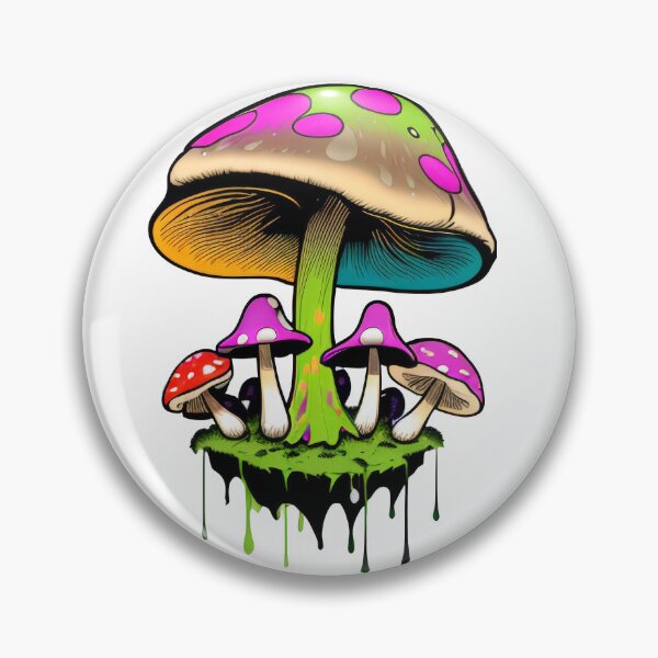 Item preview, Multicolored mushrooms with streaks of paint. Cool, youthful print. designed and sold by Harmonysens.