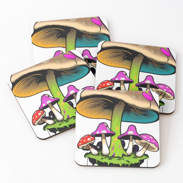 Item preview, Multicolored mushrooms with streaks of paint. Cool, youthful print. designed and sold by Harmonysens.