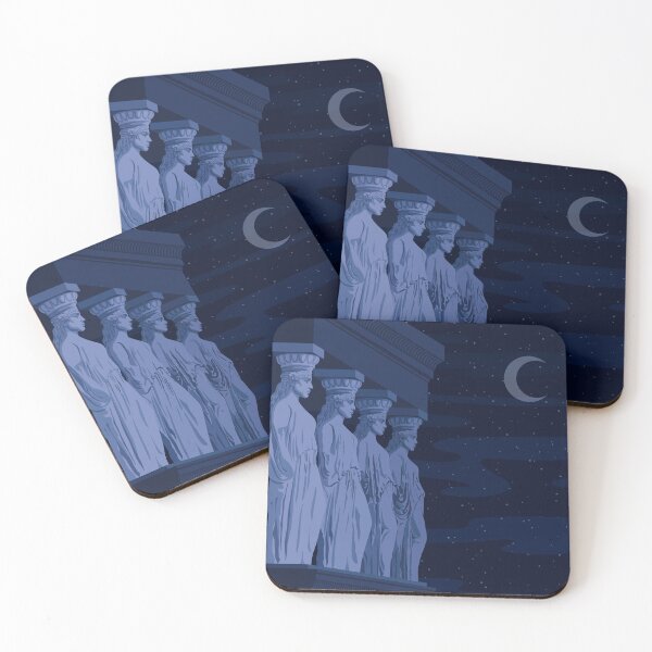 Item preview, Caryatids of the Erechtheion: Night designed and sold by art-by-soma.