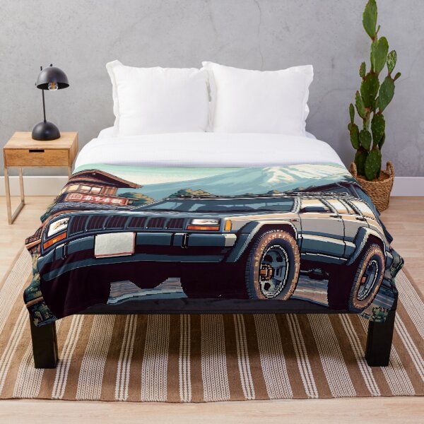 Artikelvorschau, Cherokee XJ 4x4 USA Offroad Vintage Oldtimer - Pixelkunst entworfen und verkauft von Off-Road-Zone.