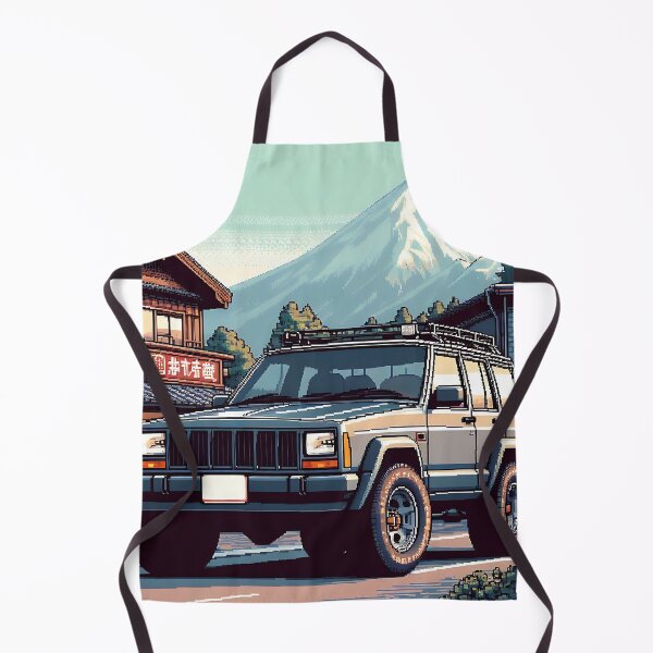 Item preview, Cherokee XJ 4x4 USA offroad Vintage old school vehicle  - pixel art designed and sold by Off-Road-Zone.