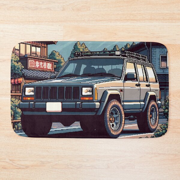 Item preview, Cherokee XJ 4x4 USA offroad Vintage old school vehicle  - pixel art designed and sold by Off-Road-Zone.