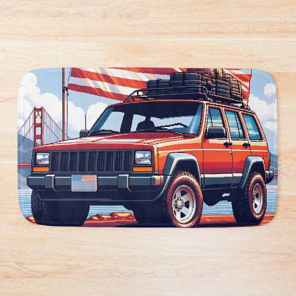 Item preview, Cherokee XJ 4x4 USA offroad Vintage old school vehicle  - pixel art designed and sold by Off-Road-Zone.