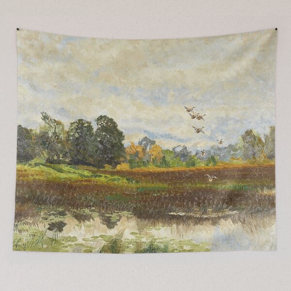 Item preview, Landscape with Mallards Taking Off designed and sold by tomorrowsart.