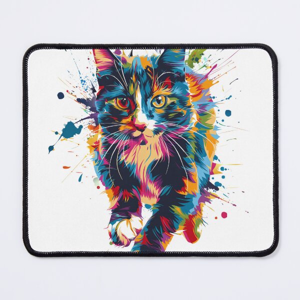 Item preview, Multicolored cat designed and sold by aghnadarragh.