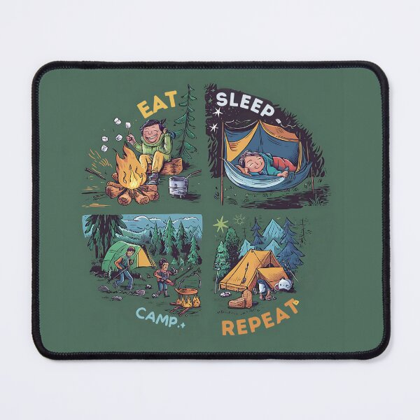 Item preview, Eat, Sleap, Camp, Repeat Hiking and Camping designed and sold by Little Designs.