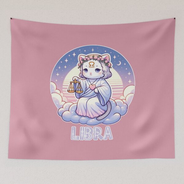 Item preview, Libra Zodiac Cute Cat designed and sold by wazhyp.