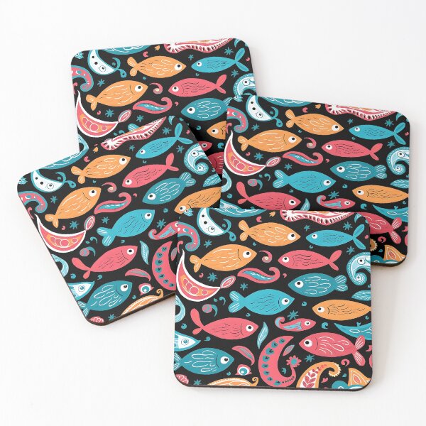 Item preview, Aquatic Mosaic Fish Pattern designed and sold by Haji  Kamora.