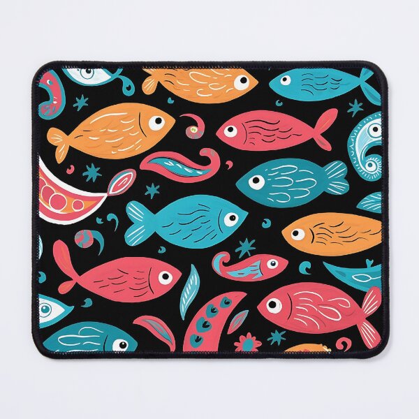 Item preview, Aquatic Mosaic Fish Pattern designed and sold by Haji  Kamora.