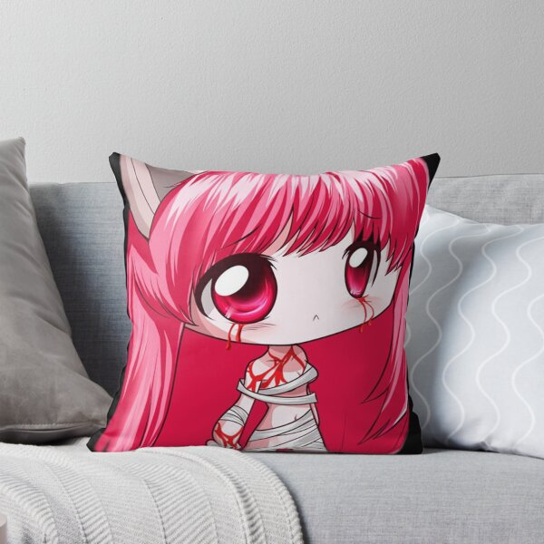 Lucy -Elfen Lied Throw Pillow