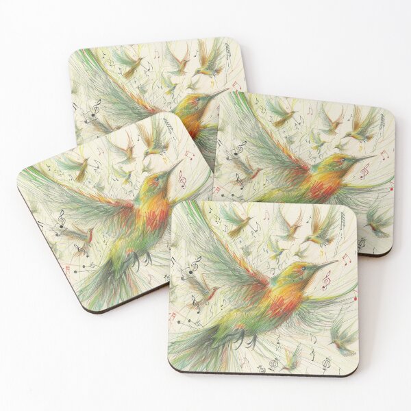 Item preview, Natural Serenade: Birds in Treble Clef designed and sold by aghnadarragh.