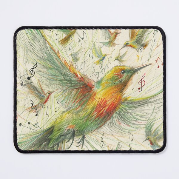 Item preview, Natural Serenade: Birds in Treble Clef designed and sold by aghnadarragh.