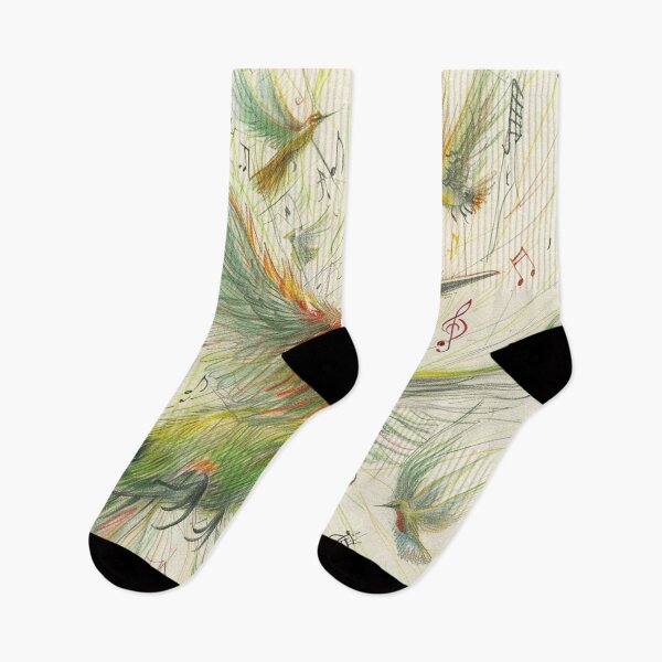 Item preview, Natural Serenade: Birds in Treble Clef designed and sold by aghnadarragh.