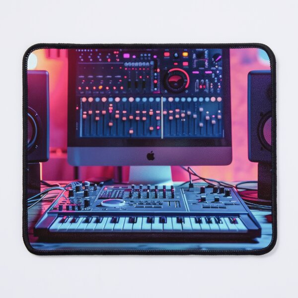 Item preview, Desk Setup With Keyboard Monitor and Speakers - Audio Scenes designed and sold by frequent-art.