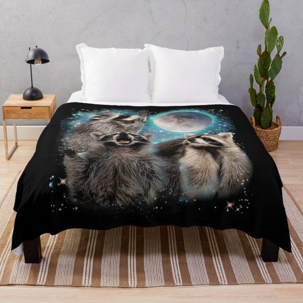Item preview,  3 Racoon Moon Howling Raccoon Head Funny designed and sold by Caleollier.