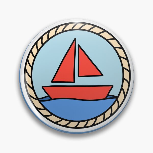 Item preview, I'd Rather Be Sailing - Red Ship and Rope Cartoon Art Print designed and sold by Justin Pierce.
