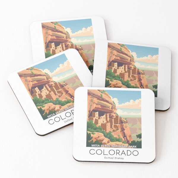 Item preview, A Vintage Travel Illustration of Mesa Verde National Park - Colorado - US designed and sold by GoodOldVintage.