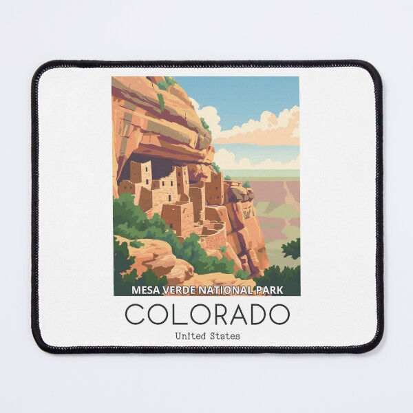 Item preview, A Vintage Travel Illustration of Mesa Verde National Park - Colorado - US designed and sold by GoodOldVintage.