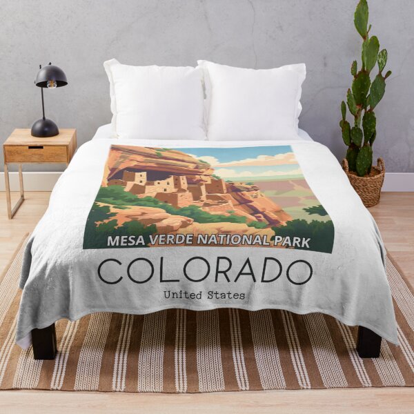 Item preview, A Vintage Travel Illustration of Mesa Verde National Park - Colorado - US designed and sold by GoodOldVintage.