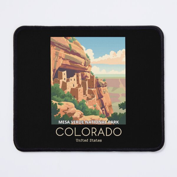 Item preview, A Vintage Travel Illustration of Mesa Verde National Park - Colorado - US designed and sold by GoodOldVintage.