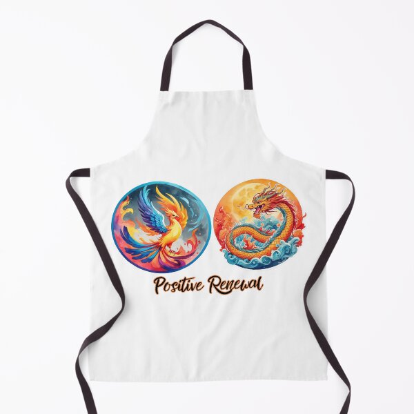 Item preview, positive change renewal Dragon, Phoenix, sun shine, Bring lucky, Prosperity, water color designed and sold by RoseAIArtRhythm.