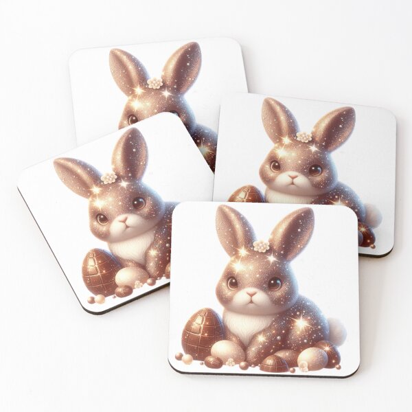 Item preview,  Easter cute shiny chocolate bunny designed and sold by Expressions-Sel.