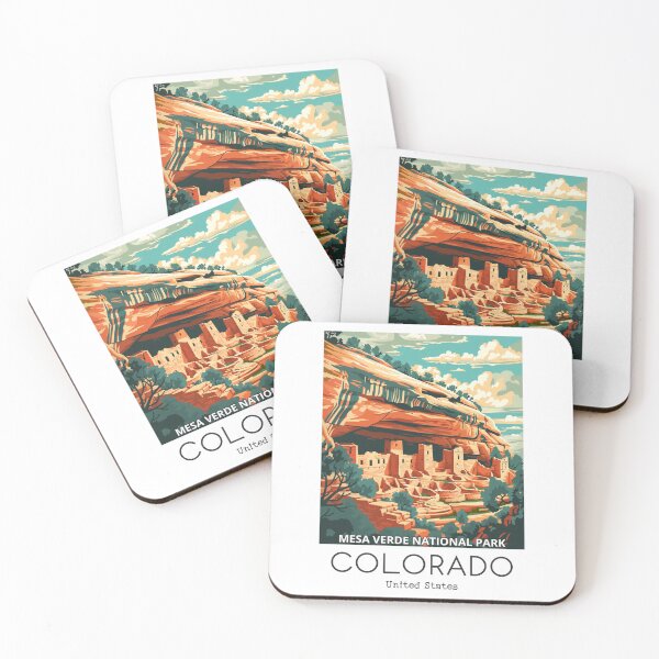 Item preview, A Vintage Travel Illustration of Mesa Verde National Park - Colorado - US designed and sold by GoodOldVintage.