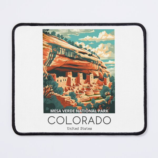 Item preview, A Vintage Travel Illustration of Mesa Verde National Park - Colorado - US designed and sold by GoodOldVintage.