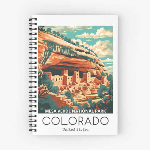 Item preview, A Vintage Travel Illustration of Mesa Verde National Park - Colorado - US designed and sold by GoodOldVintage.