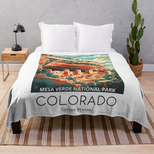 Item preview, A Vintage Travel Illustration of Mesa Verde National Park - Colorado - US designed and sold by GoodOldVintage.