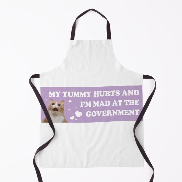 Item preview, My Tummy Hurts and I'm Mad at the Government Cat Bumper designed and sold by fanky-bumper.