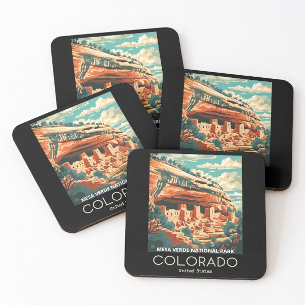 Item preview, A Vintage Travel Illustration of Mesa Verde National Park - Colorado - US designed and sold by GoodOldVintage.