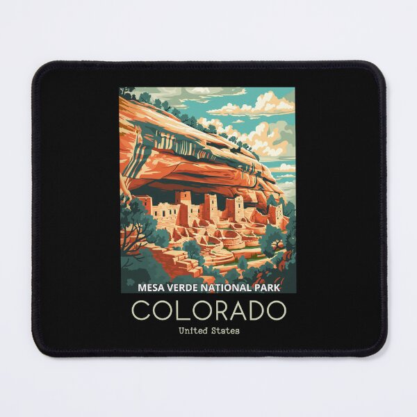 Item preview, A Vintage Travel Illustration of Mesa Verde National Park - Colorado - US designed and sold by GoodOldVintage.