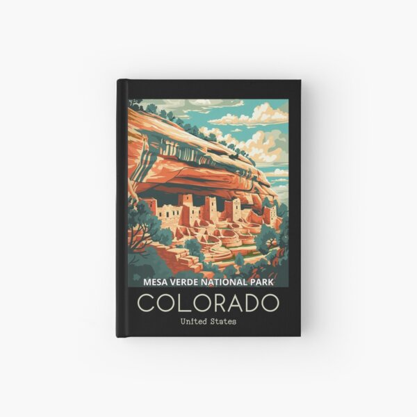 Item preview, Une illustration de voyage vintage du parc national de Mesa Verde - Colorado - États-Unis designed and sold by GoodOldVintage.