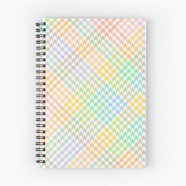 Item preview, Rainbow pastel colors geometric houndstooth print trendy pattern elegant design Summer or Spring print designed and sold by RSDigitalPrintDesign.