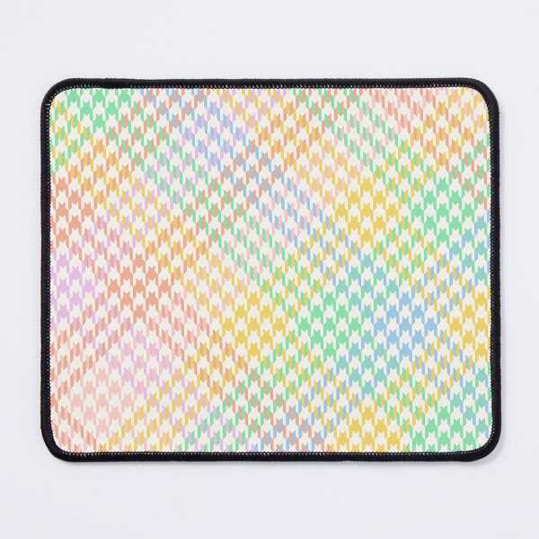 Item preview, Rainbow pastel colors geometric houndstooth print trendy pattern elegant design Summer or Spring print designed and sold by RSDigitalPrintDesign.