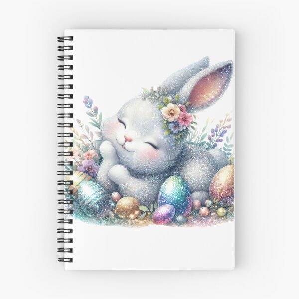 Item preview,  Easter cute glitter bunny with easter eggs designed and sold by Expressions-Sel.