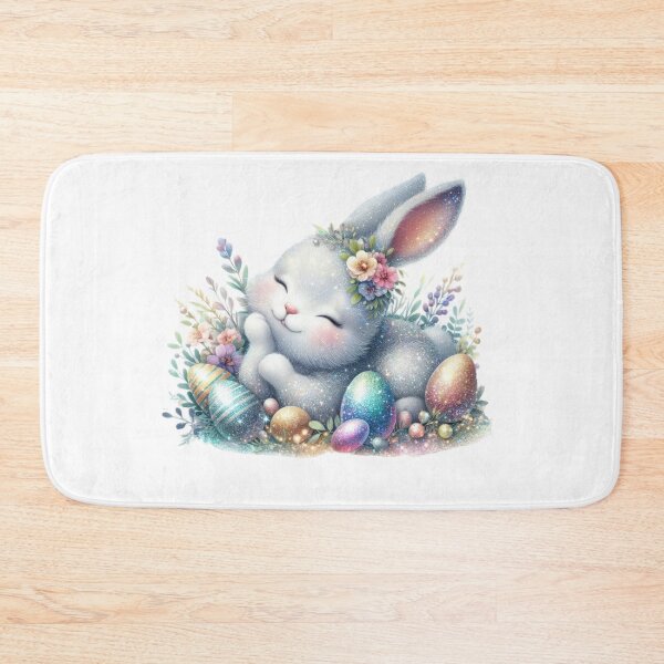 Item preview,  Easter cute glitter bunny with easter eggs designed and sold by Expressions-Sel.