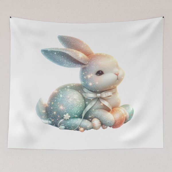 Item preview, cute  Easter glitter bunny designed and sold by Expressions-Sel.