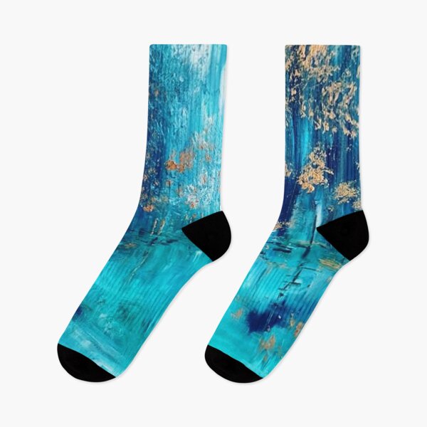 Item preview, Abstract Blue Forest Lake Fall designed and sold by saraperry.