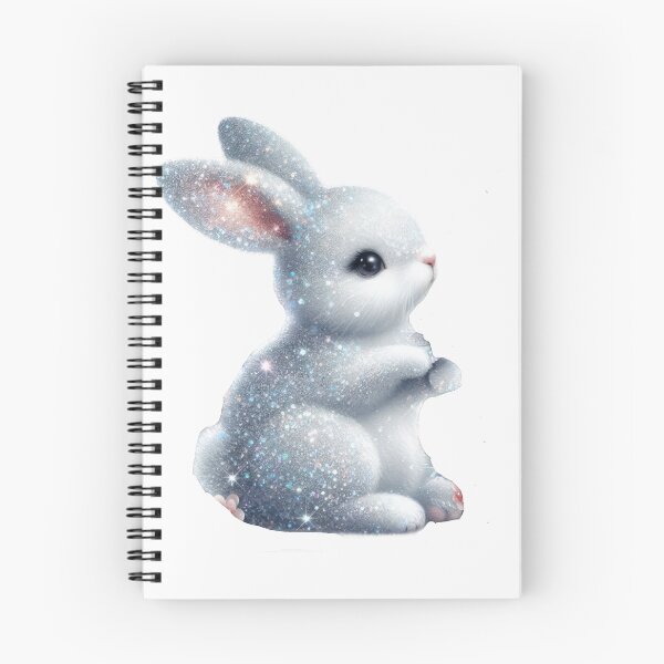 Item preview, cute Easter glitter white bunny designed and sold by Expressions-Sel.