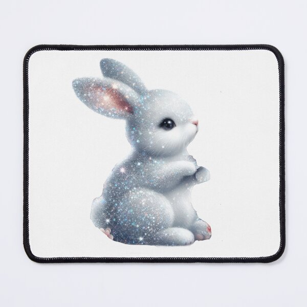 Item preview, cute Easter glitter white bunny designed and sold by Expressions-Sel.