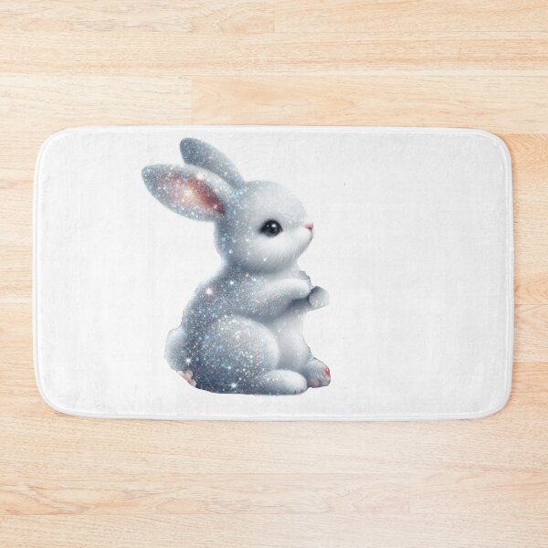 Item preview, cute Easter glitter white bunny designed and sold by Expressions-Sel.